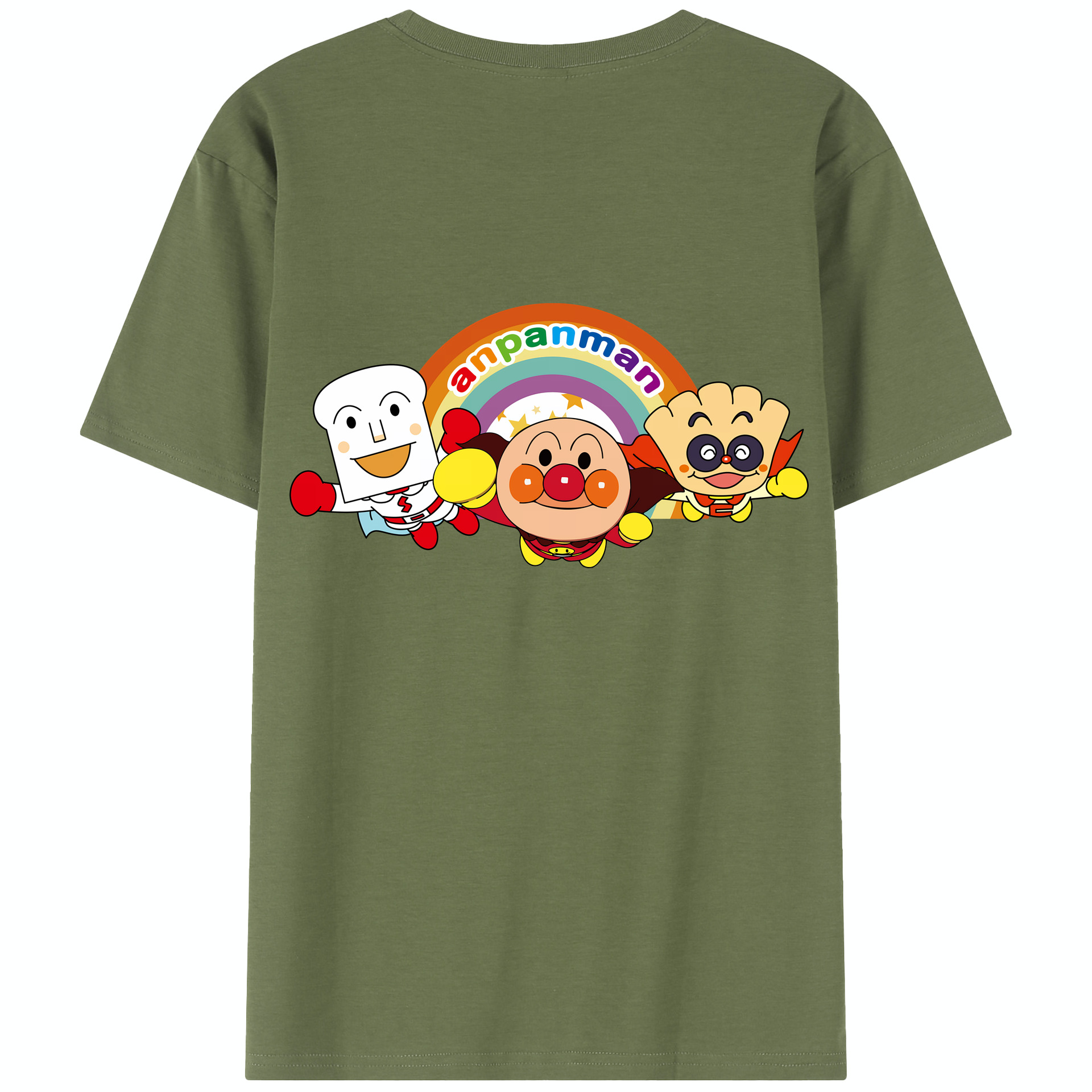 （画像用） アンパンマン Anpanman 綿100％半袖Tシャツ（背面プリント）